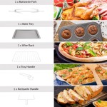 Quest 35379 26L Twin Hob Countertop Rotisserie & Convection Mini Oven